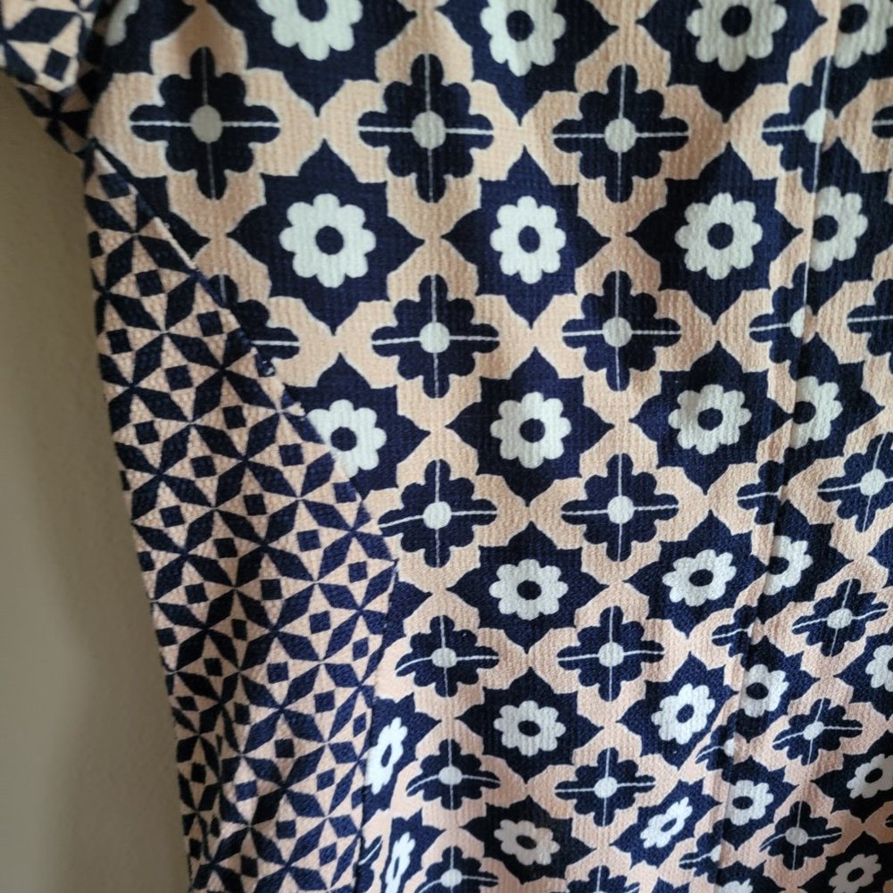 Boden Pink Navy Shift Dress Floral 6P Petite - Picture 8 of 9